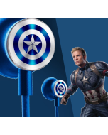 HOBBYBOX Marvel Neck Mounted Bluetooth Wireless Earphones Waterproof, Sweatproof, Running, Sports Call, Noise Reduction, Valentine's Day Gift for Friends, Captain America