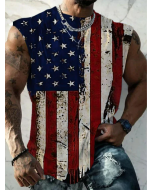 Men's Vintage Flag Element Crew Neck Tank Top