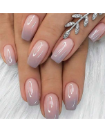 Express Your Love With 24pcs Long Square Ombre Full Cover Fake Nail Kit For Women