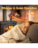6 Blades Heat Powered Wood Stove Fan