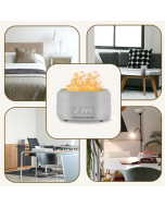 400ml Faux Flame Humidifier Home Aroma Diffuser