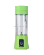 Blender Juicing Cup USB Rechargeable Electric Automatic Vegetable Fruit Citrus Orange Juice Cup Blender Cup ( 380ML 2 Blades Green)
