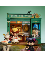 Robotime Rolife DIY Mystery Archives Bureau Decorative Ornament Kids Adult Miniature Fantasy Magic Doll House Wooden Kit Toy