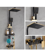 Black Household Shower Set Hotel Bathroom Constant Temperature Shower