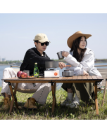 Outdoor Camping Folding Table Aluminum Egg Roll Table Camping Folding Table and Chair Set Barbecue Picnic Table