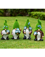 solar garden ornaments gnome garden decoration resin crafts gnome