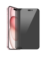 For iPhone 15 5pcs ENKAY Hat-Prince 28° HD Anti-Peep Film Tempered Glass Protector
