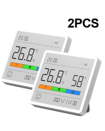2Pcs Xiaomi DUKA Atuman TH1 Temperature Humidity Meter LCD Digital Thermometer Hygrometer Sensor Gauge Weather Station Clock Home Indoor Use