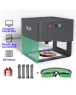 DAJA DJ6 3W Mini Laser Engraver with Heightened Columns Goggles, APP Control, 80mm*80mm