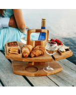 Portable Wooden Outdoor Picnic Wine Table