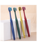 2 sets of RAOYI wide-head adult household soft bamboo charcoal toothbrush (red green + yellow blue)