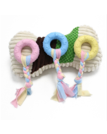 Pet toys TPR bite resistant teething dog supplies cotton rope cloth strip toys