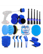 24-piece WRS-CS29 Car Wash Brush set Automotive interior slit cleaning drill brush head