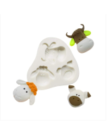 Poultry small animal collection sheep pig cattle silicone fondant cake mold baking decoration tools