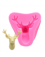 Deer Head silicone fondant Cake Mold (pink)