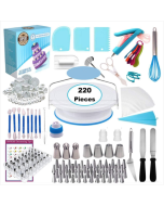 220 in 1 cake turntable decorating tip set Baking tools fondant mold set