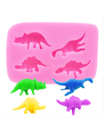 Dinosaur silicone Mold Fondant Chocolate Cake Decoration Mold (pink)
