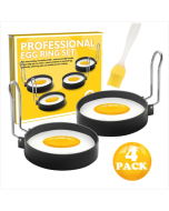 Egg ring iron spray non-stick round omelette model omelette mold, specifications: 4 pieces + brush