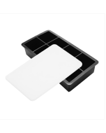 Bar Whiskey silicone ice cube mold, specification: 8 square with lid (black)