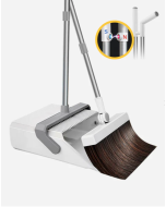 Broom and Windproof Dustpan with Adjustable Handle