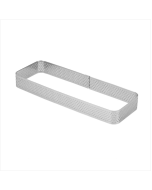 BN1006 Stainless steel mousse ring thickened perforated cake mold DIY baking tool, specification: long 4.7 inches