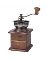 Wooden coffee bean grinder