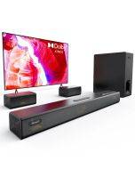 Hiwill A51 PRO Dolby Atmos Soundbar 420W 5.1CH Surround Sound System with 9 Drivers HarmonicX Sound Processing 3D Surround Sound Smart Cinema Home Theater Speaker with 6.5-inch Wireless Subwoofer