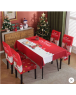 2022 New Christmas Tablecloth Chair Cover Set Christmas Decorations