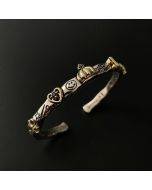 925 Sterling Silver Retro Open Bracelet Handpiece4