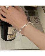 925 Sterling Silver Retro Open Bracelet Handpiece7