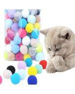 30 in 1 set selling colorful plush ball pet chew ball cat interactive toy