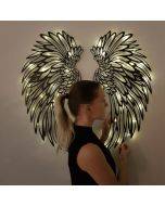 1 PAIR ANGEL WINGS METAL WALL ART WITH LED LIGHTS-2