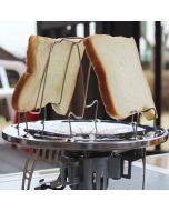 Outdoor Camping Tools 4 Slice Stainless Steel Camping Foldable Toaster Rack Toaster Tray Bread Toast Rack