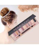 5673B 12 Colors Pearlescent B Smokey Eyeshadow / Palette with Brush Set