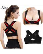 Ultra-thin hunchback correction bra for adult women, invisible correction belt for accessory breasts, size: XL (color: black)