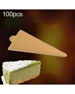 100 / Pack Small Triangle Cake Cardboard Pad Thick Rigid Golden Cake Mousse Cake Mat