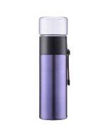 400ml 304 Stainless Steel Glass Cover Thermos Cup (Purple)