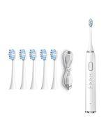 Original Lenovo B002.1-C2 USB rechargeable wireless sound wave electric toothbrush with 5 antibacterial brush heads