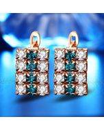 Creative crystal rectangular fashionable temperament female earrings