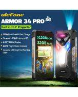 【2025 New】Ulefone Armor 34 Pro 5G AI Rugged Phone Smartphone Android 15 16GB+512GB 25500mAh Night Camera 64MP Built-in Projector