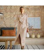 Haute couture satin dress