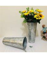 Galvanized sheet iron barrel leak-proof water vase vintage old barrel flower arrangement decorative home furnishings florist display flower barrel