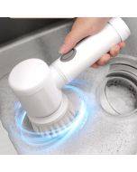 Nylon Gadget Tools Kitchen Accessories Set Electric Cleaning Brush Easy Handle White Color