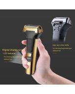 Kemei kemei reciprocating cutter head KM-6551 power display haircut nose hair trimming three-in-one shaver
