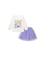 Little maven children's dress set pure cotton mesh princess dress autumn European and American girls long-sleeved dress