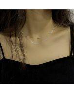 S925 silver woven necklace collarbone chain accessories for women