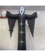 Halloween Inflatable 3.6m LED Light Black Ghost Inflatable Model Funny Halloween Decorations- EU Plug