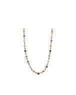 Colorful crystal beaded choker necklace