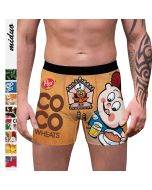 Custom Unbranded boxer shorts sexy funny cartoon print breathable polyester underpants boxers for men