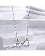s925 sterling silver heart necklace